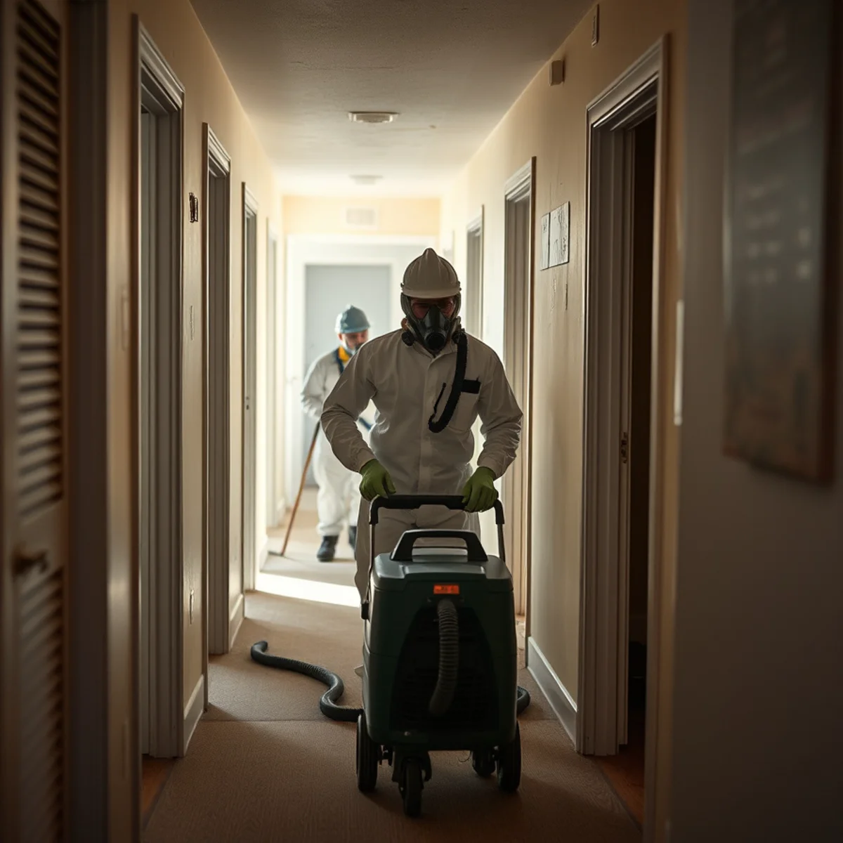Apartment & Condo Fire Restoration in progress by an IICRC-certified technician in an Atlanta, GA home