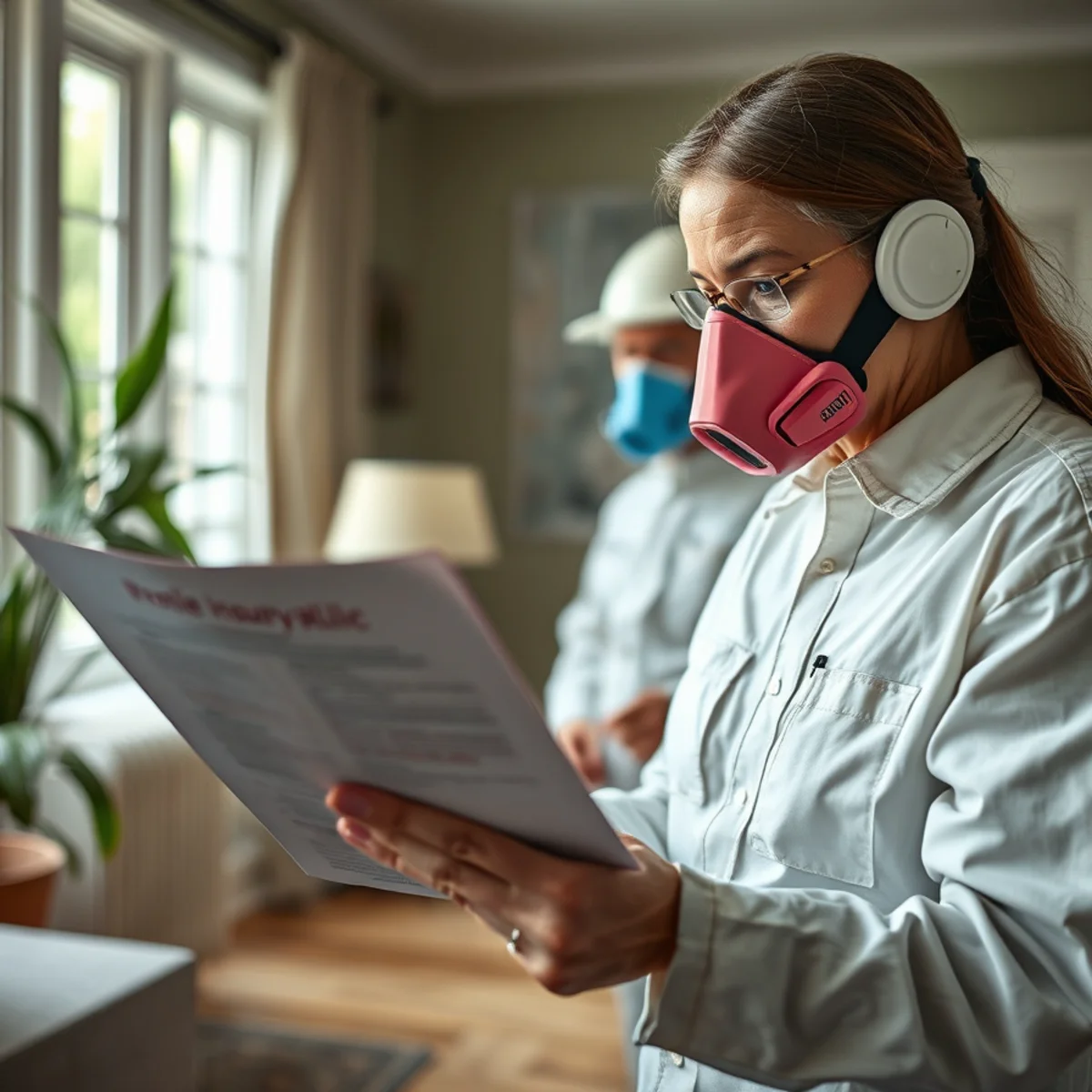 Homeowner reviewing a Georgia insurance policy for smoke damage coverage