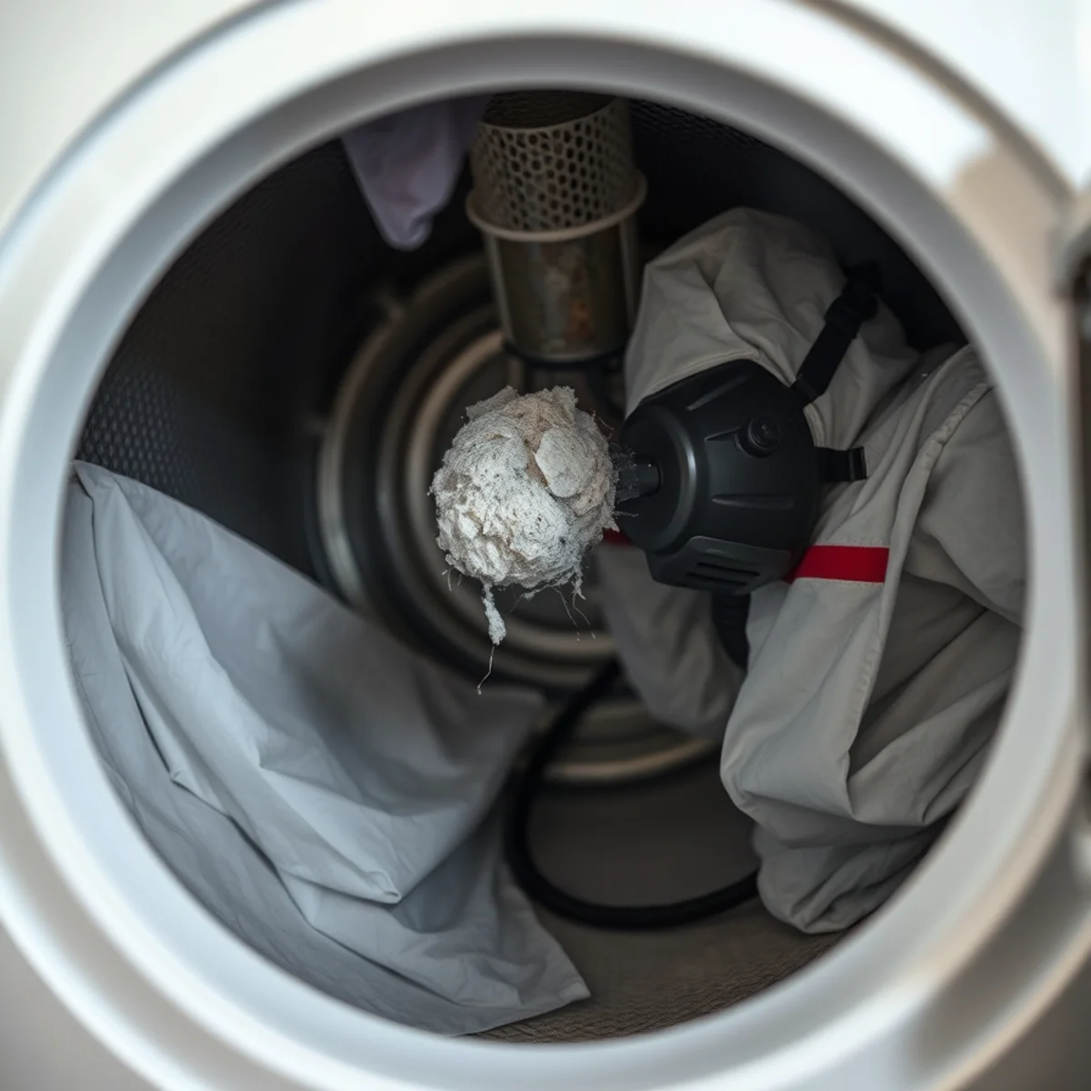 Lint buildup in a dryer vent, a common laundry-room fire hazard