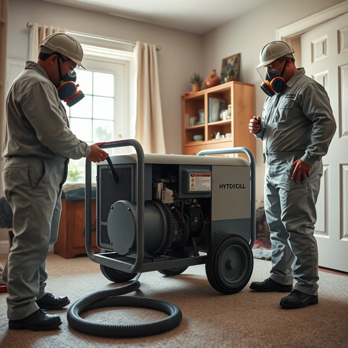 Hydroxyl generator running in an Atlanta home for smoke odor removal