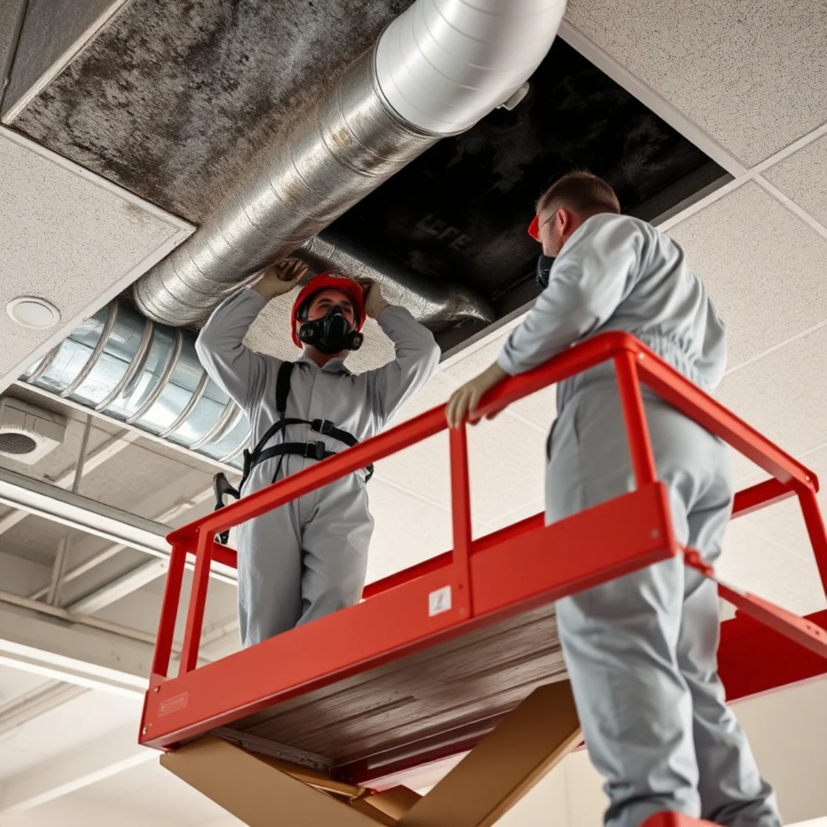 Commercial Fire Damage Restoration in progress by an IICRC-certified technician in an Atlanta, GA home